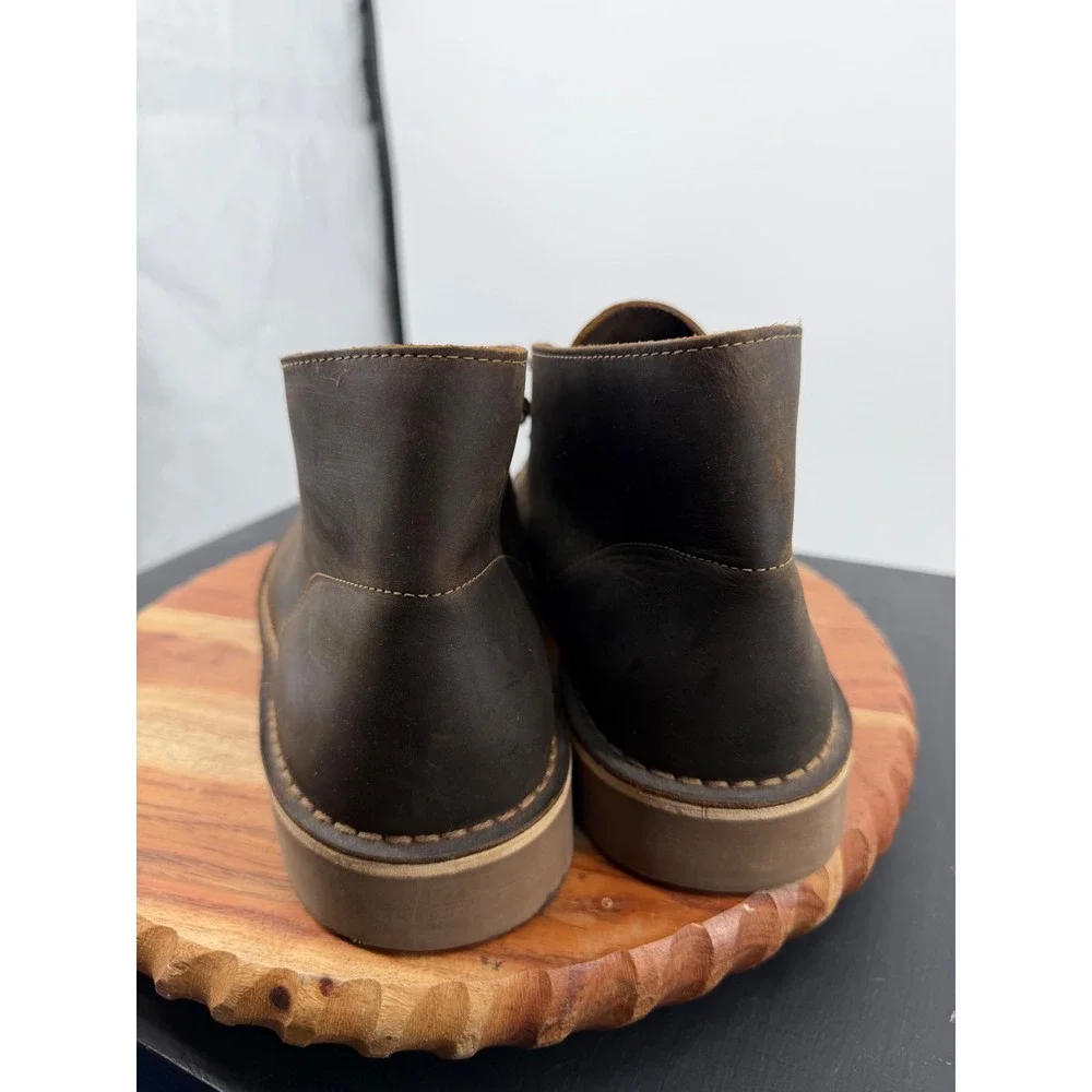 Clarks Bushacre 2 Chukka Boots Mens 12 Dark Brown Leather Lace Up Desert Boot